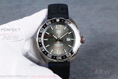 Perfect Replica Tag Heuer Formula 1 41 MM Grey Dial Ceramic Bezel Rubber Band Automatic Watch